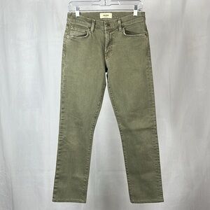 Baldwin Henley 5 Pocket‎ Slim Straight Jean in Cadet Green.